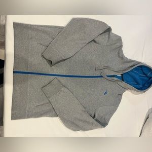 Grey and blue Zip up hoodie